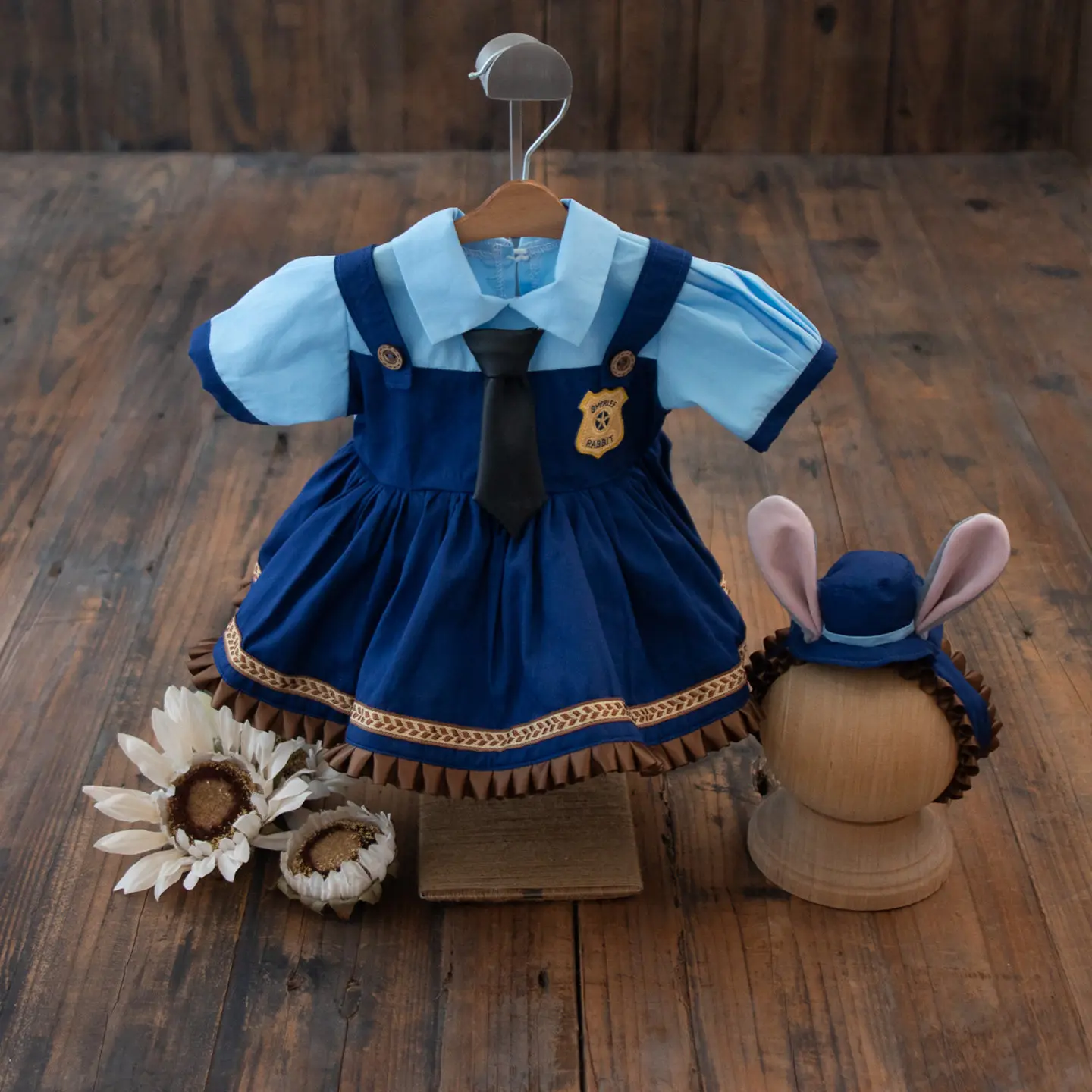 Baby Girl Zootopia Judy Dress Hat Set - Newborn Photography Props